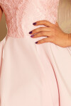 Dámské šaty v růžové barvě s krajkou model M model 5917664 - numoco
