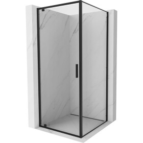 MEXEN/S - Exo sprchový kout dveře křídlové 95 x 95, transparent, černá 8181-095-095-70-00