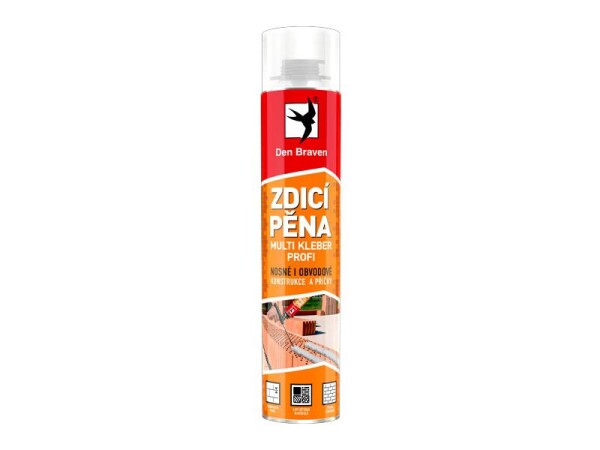 Pěna DEN BRAVEN MULTI KLEBER PROFI pistolová 750ml - rozbaleno / bez víčka