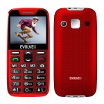 EVOLVEO EasyPhone XR, mobilní telefon pro seniory s nabíjecím stojánkem, červený