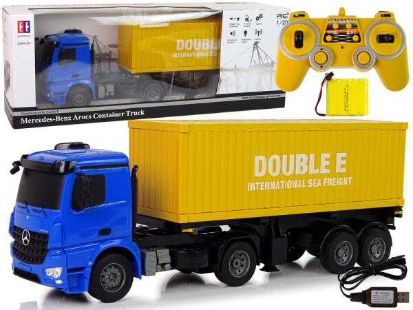 Mamido Velký nákladní automobil na dálkové ovládání R/C Mercedes Arocs 1:20 modrý
