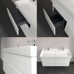 VILLEROY & BOCH - Collaro Umyvadlová skříňka, 115x55x44 cm, 4 zásuvky, Glossy White C01200DH