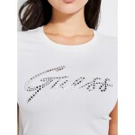 GUESS tričko Mirror Cursive Logo Tee krémové L Krémová