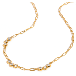 ELENYS Sparkle Line – pozlacený náhrdelník 18K žluté zlato Délka: 40+5 cm / max. 45 cm