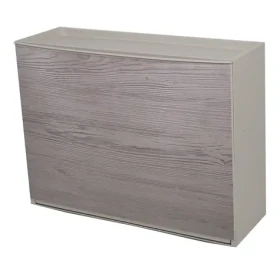 BELLI E FORTI Výklopný botník šedá, dekor šedé dřevo / PP plast / 51,5 x 16 x 39 cm / Stohovatelný