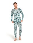 Pánské merino tričko s dlouhým rukávem ICEBREAKER Mens 200 Oasis LS Crewe POW AOP, Snow Aop velikost: L