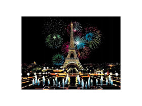 Norimpex Škrabací obrázek v tubě- Eiffelova věž 75x52cm