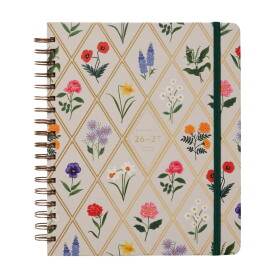 Rifle Paper Co. Kroužkový diář na 17 měsíců 2026/2027 Garden Study, béžová barva, papír