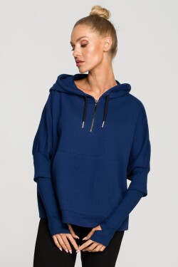 Made Of Emotion Woman's Sweatshirt M689 Navy Blue