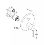 KLUDI - Nova Fonte Baterie pod omítku pro 2 spotřebiče, matná bílá 206635315