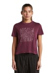 ICEBREAKER Wmns Merino 150 Tech Lite SS Crop Tee Gr8, Dark Berry velikost: L