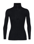 Dámské merino tričko s dlouhým rukávem ICEBREAKER Wmns 175 Everyday LS Half Zip, Black velikost: M