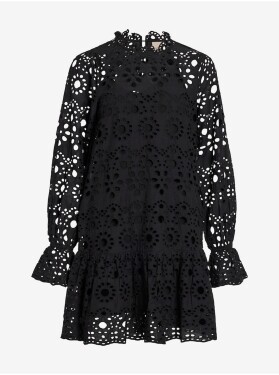 Černé dámské šaty madeirou VILA Vibradie dámské