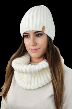 Kamea Hat&Scarf Ecru OS