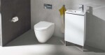 DURAVIT - ME by Starck Umývátko nábytkové 43x30 cm, s přepadem, s otvorem pro baterii, WonderGliss, bílá 07234300001