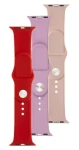 FIXED Silicone Strap sada 3 řemínků mix 2 / Řemínek pro Apple Watch / Silikon / 42/44/45/46/49 mm