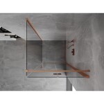 MEXEN/S - Mist-F sprchový kout skládací dveře pravá 70 x 70, transparent, měď kartáčovaná 8A6T-070-070-65-00-P