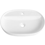 CERANO - Umyvadlo keramické Ramona - na desku - bílá lesklá - 61,5x41,5 CER-667915