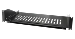 LogiLink montážní police pro RACK 19" 400 mm černá / Montážní police / 2U / nosnost 25 kg / ocel (SF2C45B)