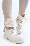 Dámské bílé zimní boty s ozdobným šněrováním Rilana 39