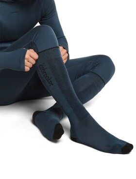 Pánské merino ponožky ICEBREAKER Mens Merino Ski+ Light OTC, Abyss/Black/Midnight Navy velikost: 42-44 (M)