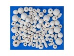 Korálky dřevěné 50g - Natural, mix velikostí