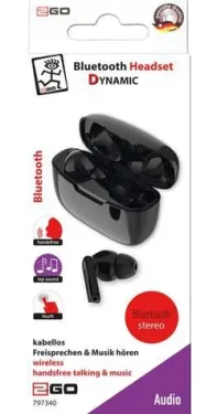 2GO TWS Dynamic černá / Bezdrátová sluchátka do uší / Bluetooth 5.0 / dotykové ovládání / nabíjecí pouzdro (797340)