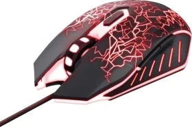 Trust GXT 105X Izza černá / Herní myš / až 4000 DPI / 6 tlačítek / USB / LED podsvícení (24618)