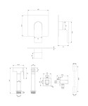 OMNIRES - BARETTI podomítková bidetová baterie chrom /CR/ SYSBABI1XCR