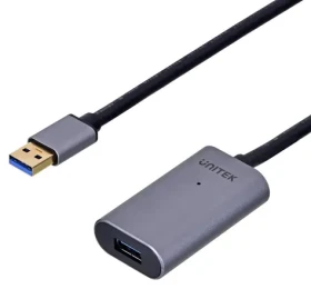 Unitek Y-271 šedá / Prodlužovací kabel USB-A / 5 m / USB 2.0 / se zesilovačem signálu (Y-271)