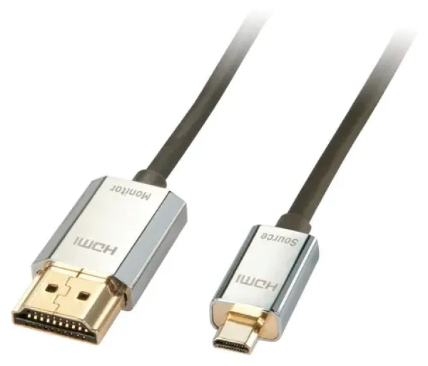 Lindy CROMO Slim černá / HDMI kabel / High Speed / 3 m / HDMI-A na Micro HDMI (41678)
