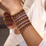 ELENYS Duette – pozlacený náramek 18K žluté zlato Délka náramku: 17+5 cm / max. 22 cm