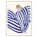 THE POSTER CLUB Autorský plakát Blue Stripe At Concorde by Sofia Lind 50 x 70 cm, modrá barva, papír