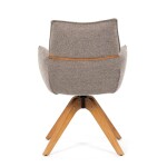 Jídelní židle, hnědá, látka, DCH-D1348 LAN2