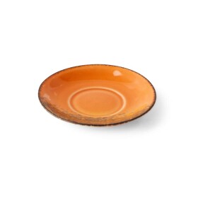 HK living Keramický podšálek Ligth Roast 70's, oranžová barva, keramika