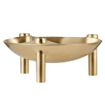 Stoff Nagel Designová miska se svícny STOFF Nagel Brushed Brass, zlatá barva, kov