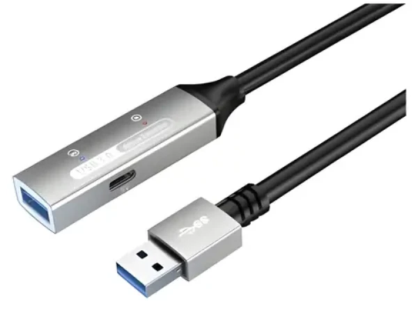 PremiumCord USB 3.2 repeater 15m / Prodlužovací kabel / Male-Female / 5Gbps / Aluminium (ku3rep15al)