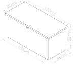 Rojaplast MAX F úložný box 1 036 l - tmavě šedá