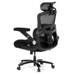 Kancelářská židle, houpací mechanismus, černá látka, KA-N1313 BK