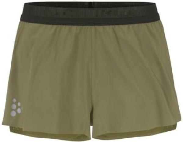Craft Pro Hypervent 2 Split Short 1914586-664000 - Běžecké šortky CRAFT PRO Hypervent Split 2 - zelená Velikost textilu: XXL