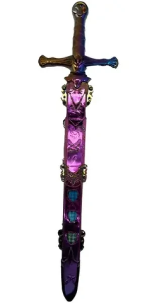 SPARKYS Dětský rytířský meč v pochvě s duhovým efektem 48,5 cm