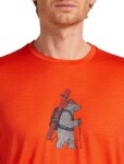 ICEBREAKER Mens 150 Tech Lite SS Tee Bear Tour, Fervid velikost: M