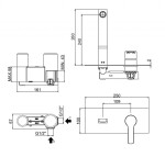 PAFFONI - West Umyvadlová baterie pod omítku s tělesem, chrom WS106CR