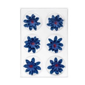 Dortisimo Cukrová dekorace Květ tmavě modrý (6 ks)
