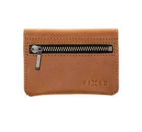Kožená peněženka FIXED Tripple Wallet for AirTag z pravé hovězí kůže, hnědá