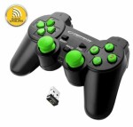 Esperanza EGG108G Gladiátor černo-zelená / bezdrátový gamepad / vibrační systém / pro PC a PS3 (EGG108G)