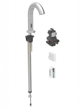 GEBERIT - Piave Elektronická umyvadlová baterie, napájení z generátoru, easy to clean, kartáčovaná nerez 116.186.SN.1