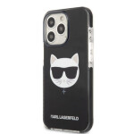 Pouzdro Karl Lagerfeld TPE Choupette Head iPhone 13 Pro černé