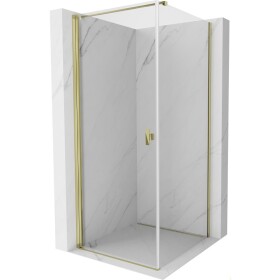 MEXEN/S - Mist-B sprchový kout dveře křídlové 70 x 70, transparent, zlato 8A2T-070-070-50-00