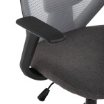 Židle kancelářská, látka šedá, houpací mechanismus, kolečka pro tvrdé povrchy